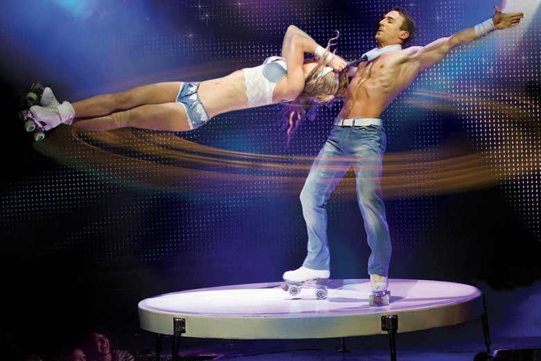 Acrobacias en el escenario 